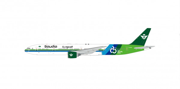 JC Wings Boeing 777-300ER Saudi Arabian "80 Years" Flaps Down HZ-AK36 1:400 Modellflugzeug