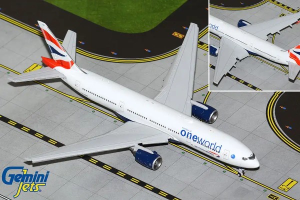 GeminiJets Boeing 777-200ER British Airways "oneworld" G-YMMR 1:400 Modellflugzeug