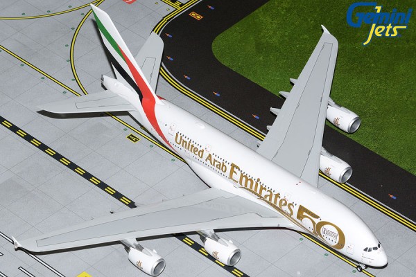 Airbus A380-800 Emirates "UAE 50th Anniversary Livery" A6-EVG Scale 1/200