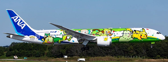 JC Wings Boeing 787-9 All Nippon (ANA) "Pokémon Green" JA923A 1:400 Modellflugzeug