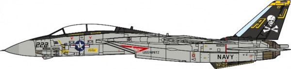 JC Wings Grumman F-14A Tomcat U.S. Navy USN VF-84 Jolly Rogers 1980 1:72 Modellflugzeug