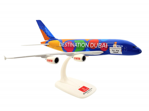 PPC Airbus A380-800 Emirates "Destination Dubai" A6-EEU 1:250 Modellflugzeug