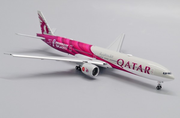 Boeing 777-300ER Qatar Airways "World Cup Livery" Flaps Down Version A7-BEB Scale 1/400