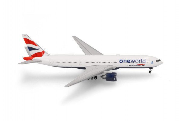 Herpa Wings Boeing 777-200 British Airways "Oneworld" G-YMMU 1:500 Modellflugzeug