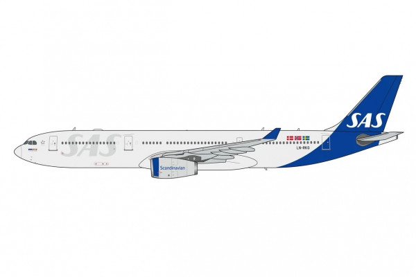 JC Wings Airbus A330-300 SAS Scandinavian "NC" LN-RKT 1:400 Modellflugzeug