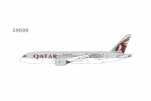 Boeing 787-8 Qatar Airways "FIFA World Cup Qatar 2022" title A7-BCA Scale 1/400