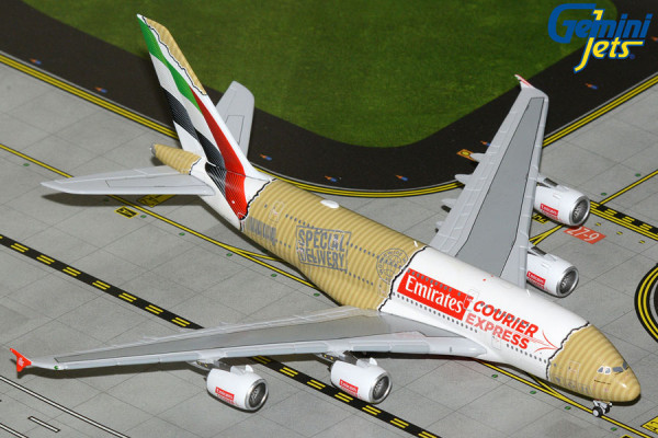 GeminiJets Airbus A380-800 Emirates "Courier Express" A6-EET 1:400 Modellflugzeug
