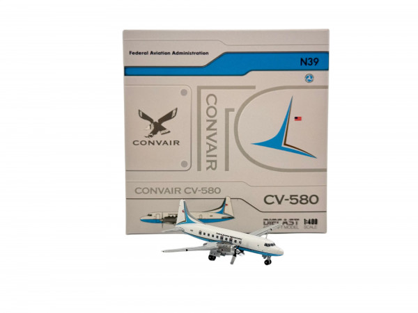 JC Wings Convair CV-580 Federal Aviation Administration (FAA) N39 1:400 Modellflugzeug