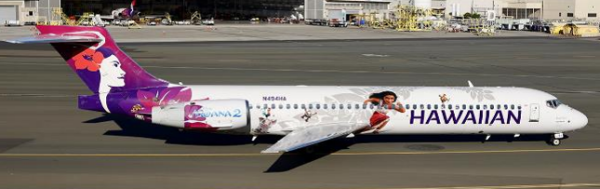 JC Wings Boeing 717-200 Hawaiian "Moana 2" N494HA 1:400 Modellflugzeug