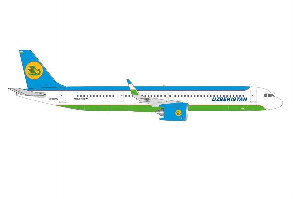 Herpa Wings Airbus A321neo Uzbekistan UK32105 1:500 Modellflugzeug