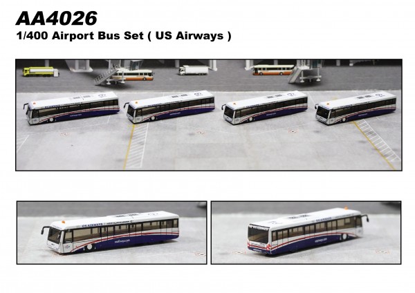 Airport Passenger Bus US Airways Scale 1/400 #