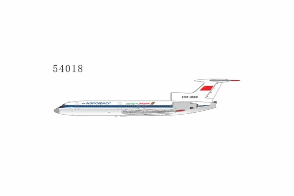 NG Model Tupolev Tu-154B Aeroflot Bulgarian Airlines "Chartered by BALKAN" CCCP-85591 1:400 Modellflugzeug