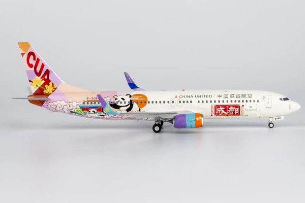 NG Model Boeing 737-800 China United "City of Chengdu" B-208U 1:200 Modellflugzeug