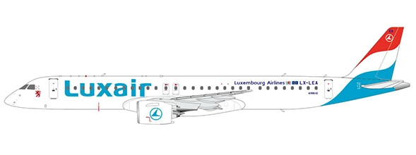 JC Wings Embraer ERJ-190-400STD Luxair Flaps Down LX-LEA 1:200 Modellflugzeug