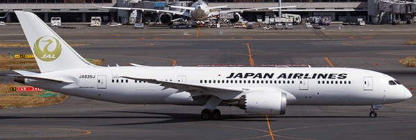 Boeing 787-8 Japan Airlines Flaps Down Version JA835J Scale 1/400