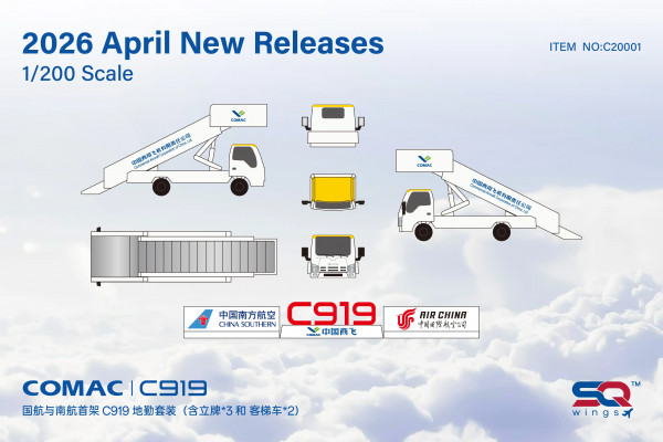 SQ Wings COMAC C919 House Color 1:200 Modellflugzeug