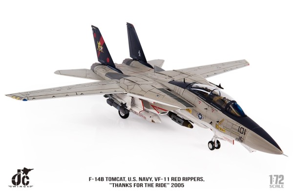 F-14B Tomcat U.S. NAVY, VF-11 Red Rippers, "THANKS FOR THE RIDE", 2005 Scale 1/72