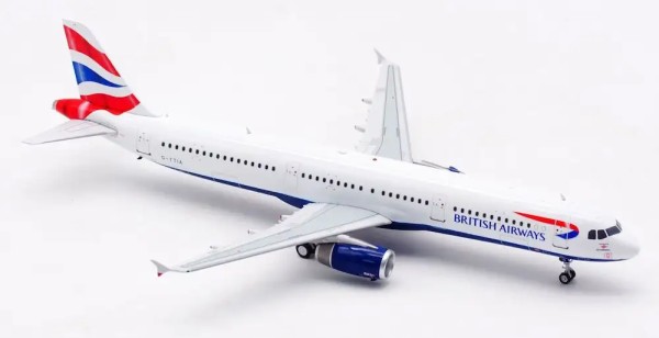 Airbus A321-231 British Airways G-TTIA Scale 1/200 plus Collectors coin Modellflugzeug