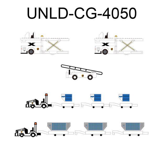 Vehicle Cargo Set (UPS) Scale 1/400