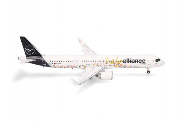 Herpa Wings Airbus A321neo Lufthansa "Help Alliance" D-AIEP 1:200 Modellflugzeug