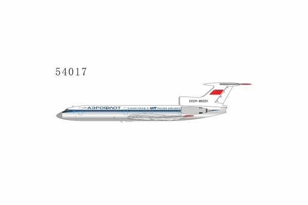 NG Model Tupolev Tu-154B Aeroflot "Chartered by LOT Polish Airlines" CCCP-85331 1:400 Modellflugzeug