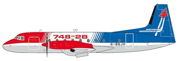 Hawker Siddeley HS-748 (Avro 748) House colour G-BGJV Scale 1/200