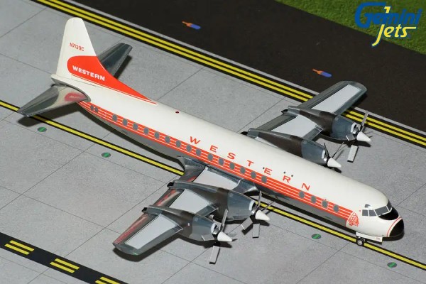 GeminiJets Lockheed L-188A Electra Western "1959" polished N7139C 1:200 Modellflugzeug