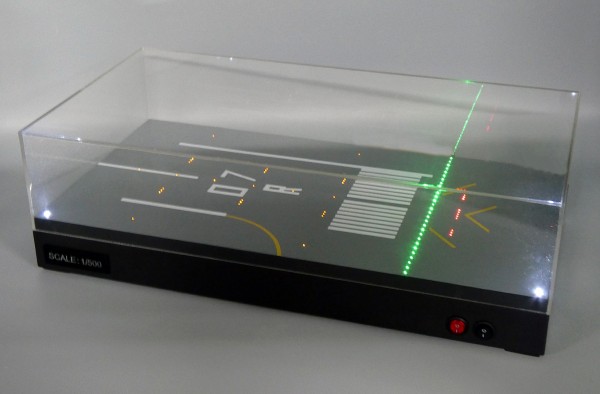 JC Wings Runway Display Case with LED 07# "RWY 07R"
