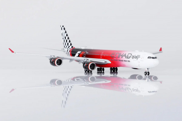 HX Models Airbus A340-600 Etihad "Abu Dhabi GP 2016" Flaps Down A6-EHJ 1:400 Modellflugzeug