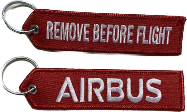 Key ring - RBF/Airbus red: 130 x 30 mm #