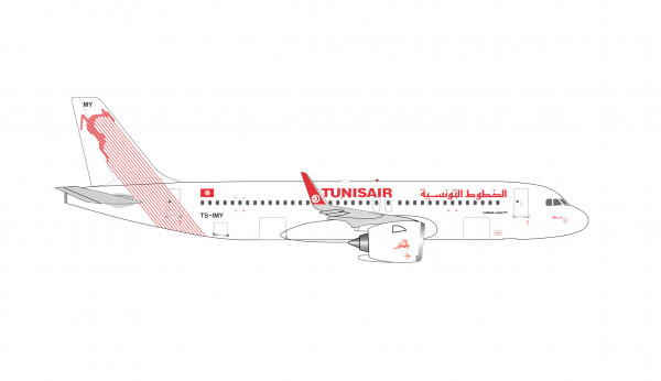 Herpa Wings Airbus A320neo Tunisair TS-IMY 1:500 Modellflugzeug