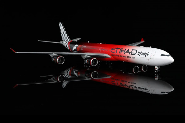 SQ Wings Airbus A340-600 Etihad "2013" Flaps Down A6-EHJ 1:200 Modellflugzeug