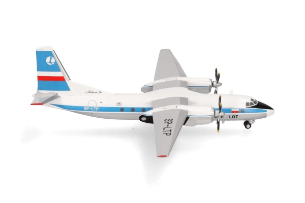 Herpa Wings Antonov AN-24B LOT Polish SP-LTP 1:200 Modellflugzeug