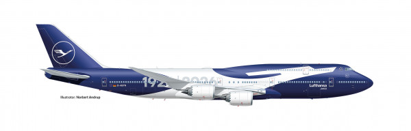 Herpa Wings Boeing 747-8 Lufthansa "100th Anniversary" D-ABYN 1:500 Modellflugzeug