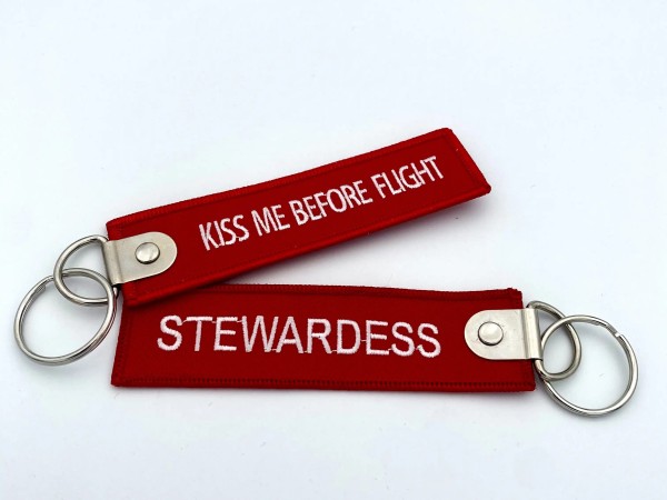 Schlüsselanhänger Remove Before Flight RBF Stewardess Kiss Me