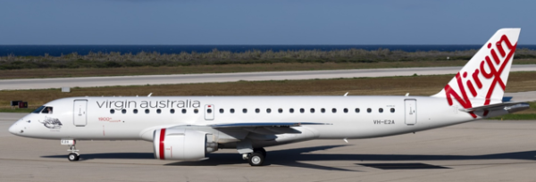 JC Wings Embraer E190-E2 Virgin Australia "1900th Embraer E-Jet" VH-E2A 1:400 Modellflugzeug