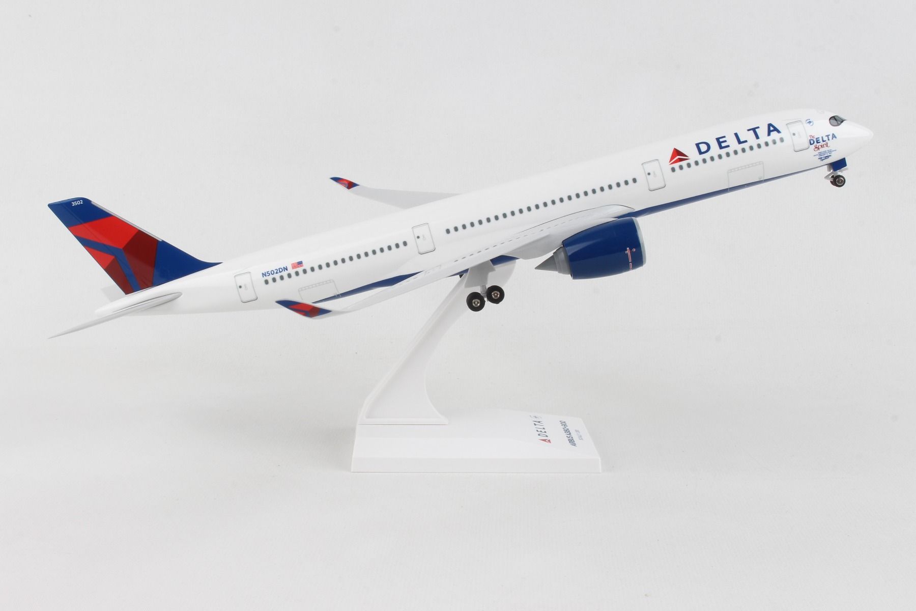 SKYMARKS DELTA A350-900 N502DN 1/200 THE DELTA SPIRIT W/GEAR AND DISPLAY