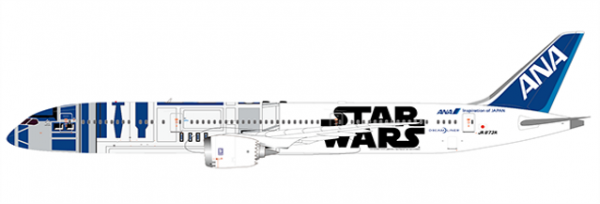 Boeing 787-9 All Nippon Airways (ANA) "Star Wars" Flaps Down Version JA873A Scale 1/200