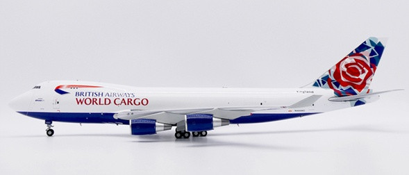 JC Wings Boeing 747-400F British World Cargo Atlas Air "Chelsea Rose" N495MC 1:200 Modellflugzeug