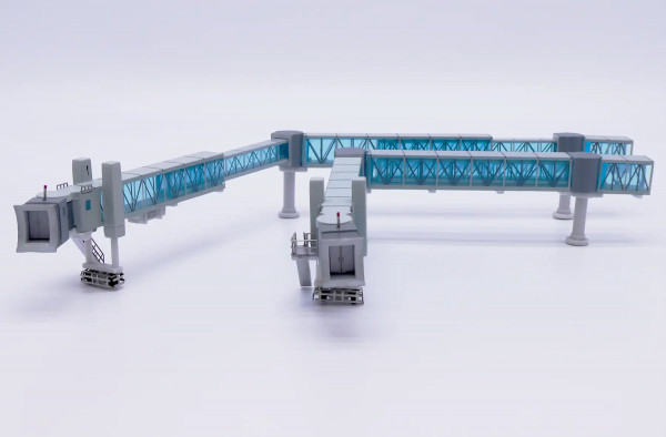 JC Wings Flughafen Fluggastbrücke Boeing 737 blau 1:400
