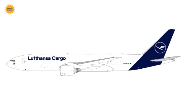 Boeing 777-200LRF Lufthansa Cargo Flaps Down Version D-ALFA Scale 1/400