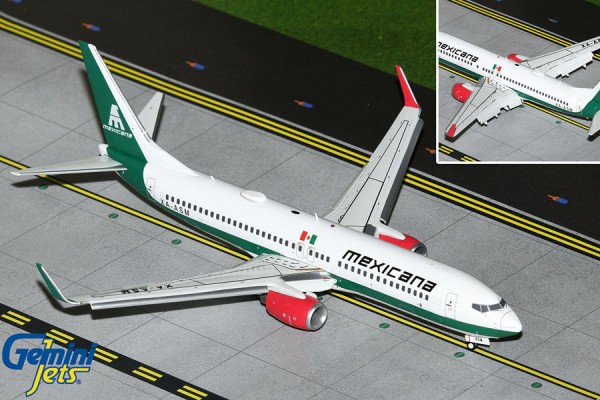 GeminiJets Boeing 737-800 Mexicana Flaps Down XA-ASM 1:200 Modellflugzeug