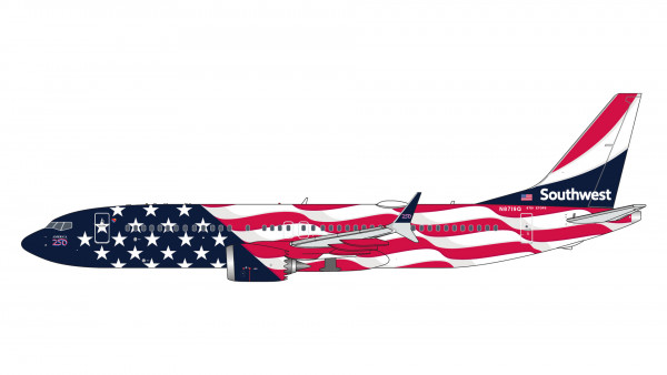 GeminiJets Boeing 737-MAX8 Southwest "Liberty One America250" N8719Q 1:400 Modellflugzeug