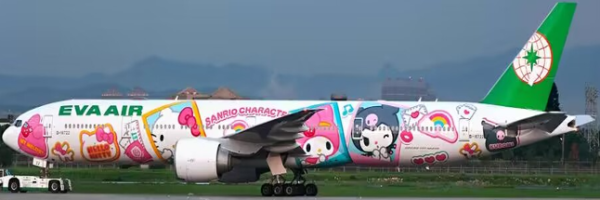 JC Wings Boeing 777-300ER EVA Air "Sanrio Character" B-16722 1:400 Modellflugzeug