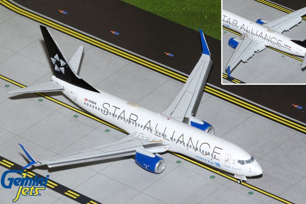 GeminiJets Boeing 737-800 United "Star Alliance" Flaps Down N76516 1:200 Modellflugzeug