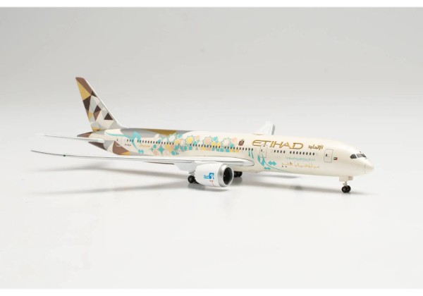 Herpa Wings Boeing 787-9 Etihad "Choose Saudi Arabia" A6-BLN 1:500 Modellflugzeug