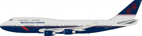 Boeing 747-436 British Airways G-BNLZ with stand Scale 1/200 plus Collectors coin