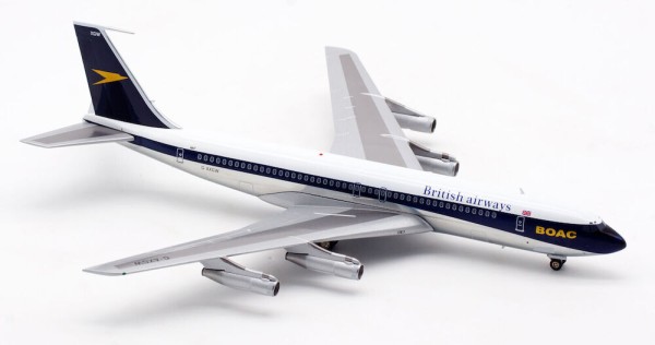 Boeing 707-300 British Overseas Airways Corporation (BOAC) G-AXGW with collectors coin Scale 1/200