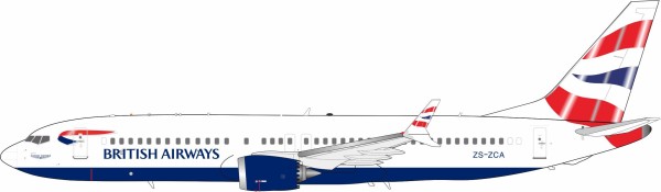 B-Models Boeing 737-MAX8 British Airways ZS-ZCA 1:200 Modellflugzeug