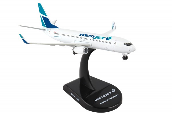 POSTAGE STAMP Boeing 737-800 WestJet New Livery Scale 1/300